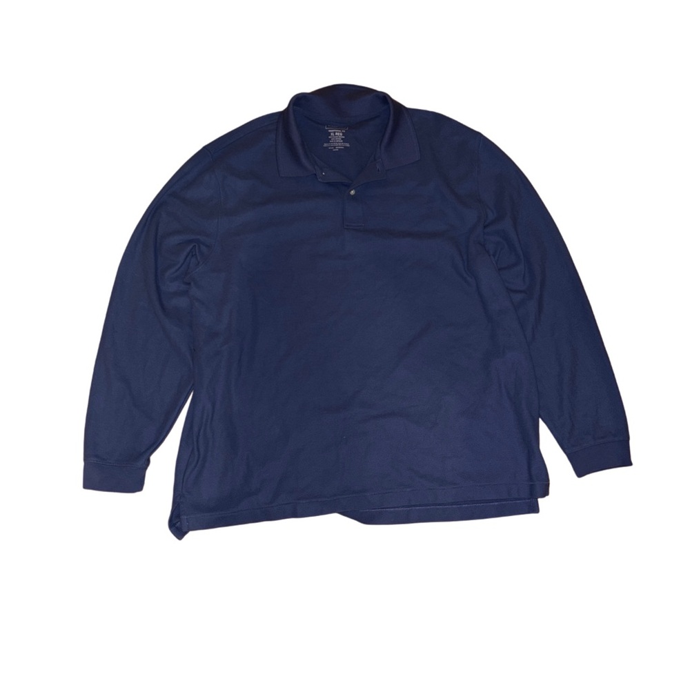 L.L Bean Men’s Navy Long Sleeve Knit Polo Shirt